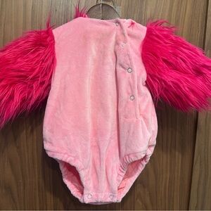 Pottery Barn Kids Pink Flamingo Fuzzy Bodysuit